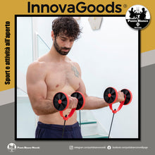 Carica l'immagine nel visualizzatore di Gallery, Rullo per addominali con dischi rotanti, bande elastiche e manuale per gli esercizi Twabanarm InnovaGoods