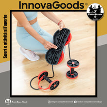 Carica l'immagine nel visualizzatore di Gallery, Rullo per addominali con dischi rotanti, bande elastiche e manuale per gli esercizi Twabanarm InnovaGoods