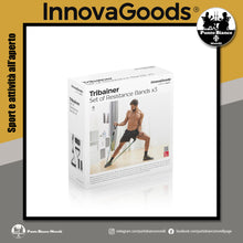 Carica l'immagine nel visualizzatore di Gallery, Set di bande di resistenza con accessori e manuale per gli esercizi Tribainer InnovaGoods pacco da 3