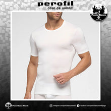 Carica l'immagine nel visualizzatore di Gallery, Maglia intima da uomo manica corta Girocollo in Filo di Scozia Perofil