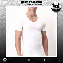 Carica l'immagine nel visualizzatore di Gallery, T-Shirt maglietta collo a V profondo in Modal elasticizzato X-Touch Perofil