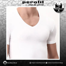 Carica l'immagine nel visualizzatore di Gallery, T-Shirt maglietta collo a V profondo in Modal elasticizzato X-Touch Perofil