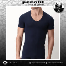 Carica l'immagine nel visualizzatore di Gallery, T-Shirt maglietta collo a V profondo in Modal elasticizzato X-Touch Perofil