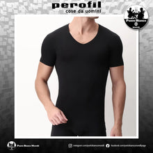 Carica l'immagine nel visualizzatore di Gallery, T-Shirt maglietta collo a V profondo in Modal elasticizzato X-Touch Perofil