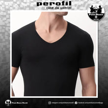 Carica l'immagine nel visualizzatore di Gallery, T-Shirt maglietta collo a V profondo in Modal elasticizzato X-Touch Perofil