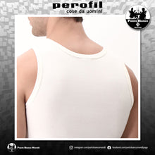 Carica l'immagine nel visualizzatore di Gallery, Canottiera intima da uomo spalla larga in cotone lana e seta Perofil