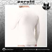 Carica l'immagine nel visualizzatore di Gallery, Maglia intima da uomo manica lunga girocollo in cotone lana e seta Perofil