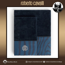 Carica l'immagine nel visualizzatore di Gallery, ROBERTO CAVALLI | MACRO ZEBRAGE Set asciugamani in spugna per bagno