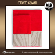 Carica l'immagine nel visualizzatore di Gallery, ROBERTO CAVALLI | MACRO ZEBRAGE Set asciugamani in spugna per bagno