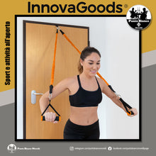 Carica l&#39;immagine nel visualizzatore di Gallery, Sistema di allenamento integrale portatile con bande elastiche di resistenza e manuale per gli esercizi Gympak Max InnovaGoods
