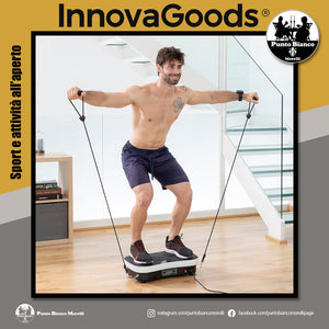 Piattaforma vibrante di allenamento con accessori e manuale per esercizi Vybeform InnovaGoods