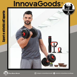 Set di pesi regolabili 6 in 1 con manuale per gli esercizi Sixfit InnovaGoods