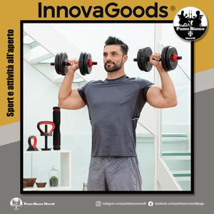 Set di pesi regolabili 6 in 1 con manuale per gli esercizi Sixfit InnovaGoods