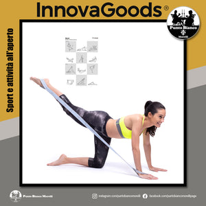 Banda elastica fitness per stretching con manuale per esercizi Stort Innovagoods