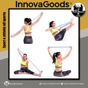 Banda elastica fitness per stretching con manuale per esercizi Stort Innovagoods