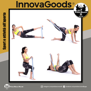 Banda elastica fitness per stretching con manuale per esercizi Stort Innovagoods