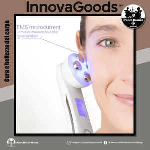 Massaggiatore viso con radiofrequenza, fototerapia ed elettrostimolazione Wace InnovaGoods