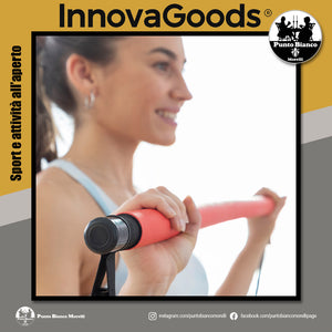 Barra da fitness con bande elastiche di resistenza e manuale per gli esercizi Resibar InnovaGoods