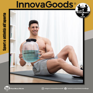 Kettlebell ad acqua per allenamento fitness con manuale per gli esercizi Fibell InnovaGoods