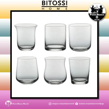 Carica l&#39;immagine nel visualizzatore di Gallery, Set 6 bicchieri in vetro per acqua e vino Diseguale Bitossi Home
