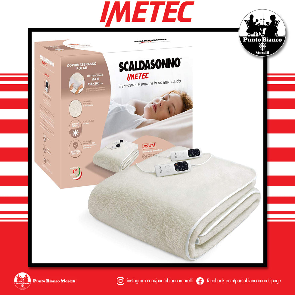 Maxi Scaldasonno Imetec Adapto Lana Merino con angoli elastici