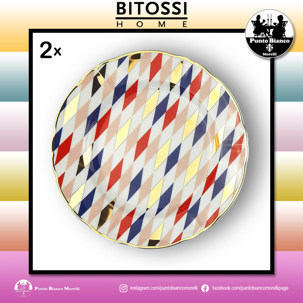 BITOSSI HOME | Quadri - Set 2 piatti frutta o dessert