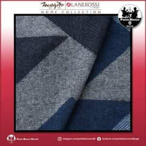 LANEROSSI ASTICO Plaid in misto lana e cotone riciclato