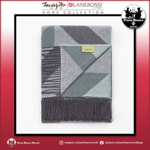 LANEROSSI ASTICO Plaid in misto lana e cotone riciclato