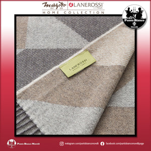 LANEROSSI ASTICO Plaid in misto lana e cotone riciclato