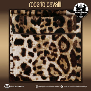 ROBERTO CAVALLI | BRAVO - ANIMALIER Accappatoio spugna con collo sciallato