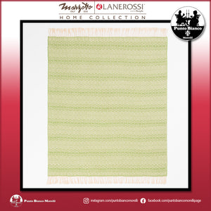 LANEROSSI FEDAIA Plaid in misto cotone riciclato