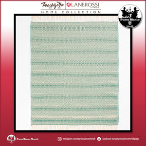 LANEROSSI FEDAIA Plaid in misto cotone riciclato