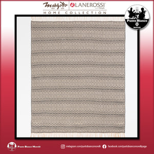 LANEROSSI FEDAIA Plaid in misto cotone riciclato