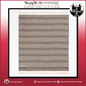 LANEROSSI FEDAIA Plaid in misto cotone riciclato