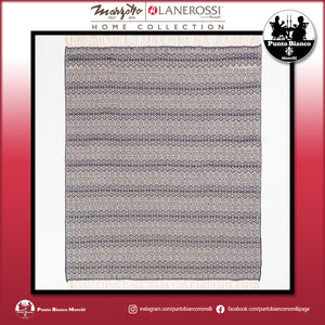 LANEROSSI FEDAIA Plaid in misto cotone riciclato