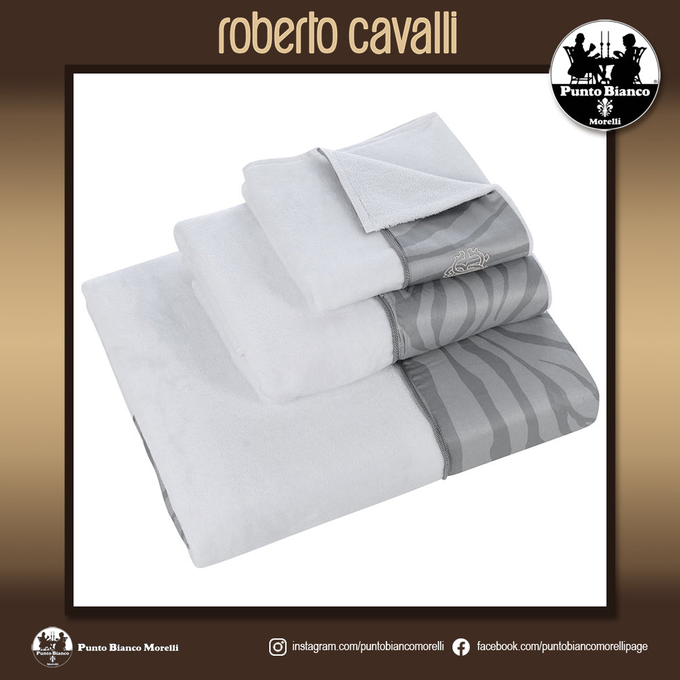 ROBERTO CAVALLI | MACRO ZEBRAGE Set asciugamani in spugna per bagno