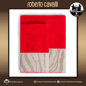 ROBERTO CAVALLI | MACRO ZEBRAGE Set asciugamani in spugna per bagno