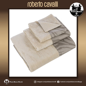 ROBERTO CAVALLI | MACRO ZEBRAGE Set asciugamani in spugna per bagno